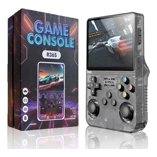 Console Portátil R36S + de 15.000 Jogos Vídeo Game 64g Linux Tela IPS 3.5 Polegadas